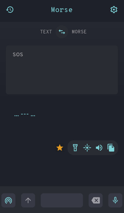摩斯密码翻译器工具Morse截图2