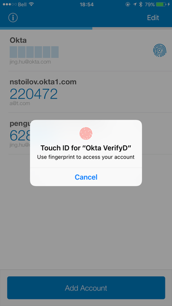 Okta Verify密钥身份验证器截图2