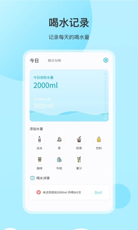 喝水提醒app截图1