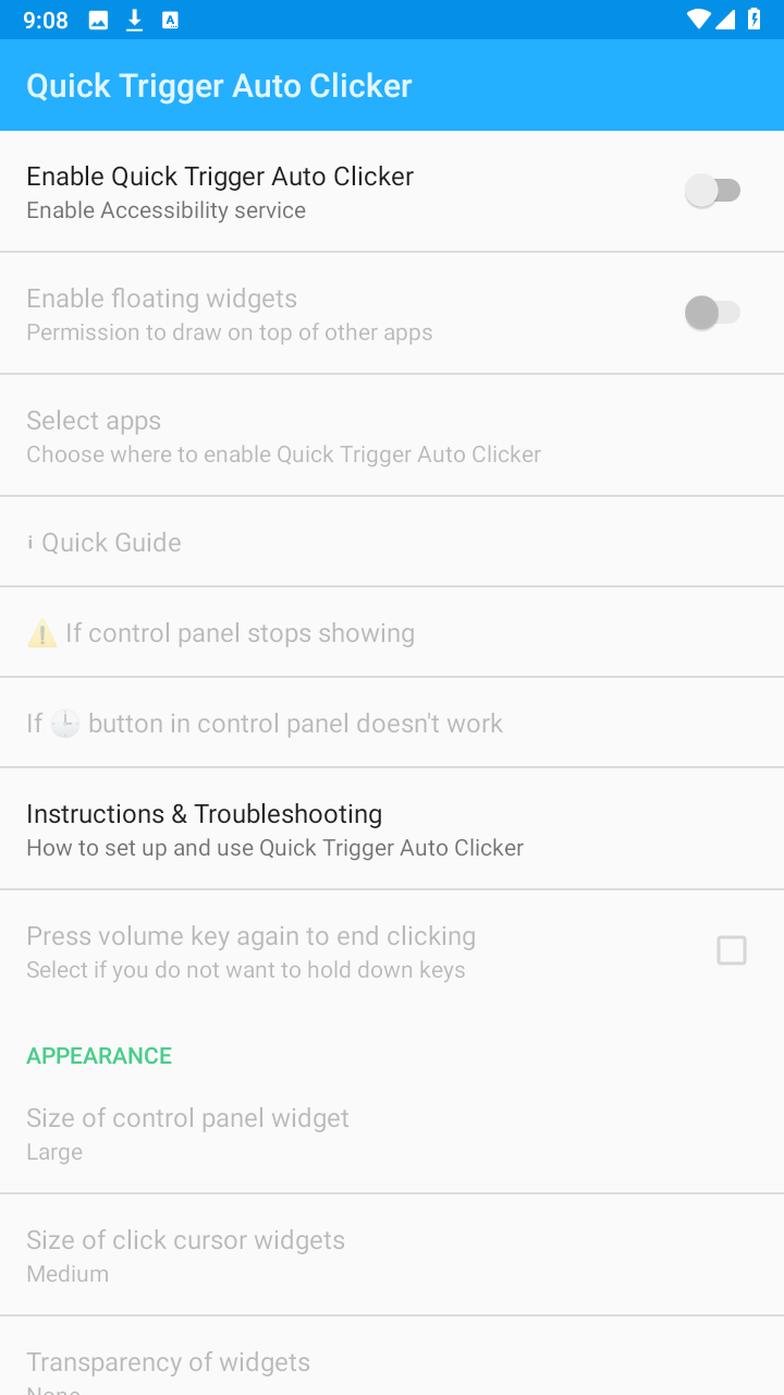 Quick Trigger Auto Clicker(音量键自动点击器)截图4