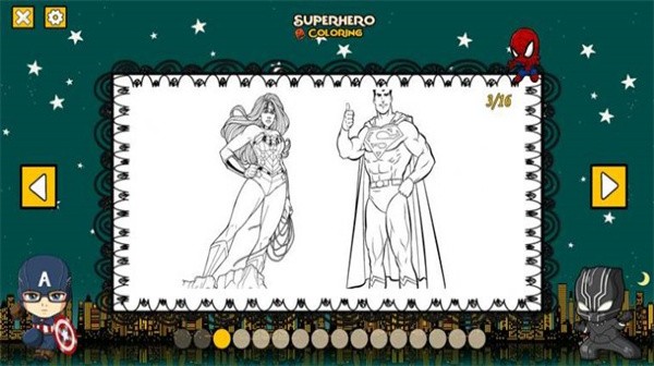 超级英雄色彩官方版(superhero coloring)截图1