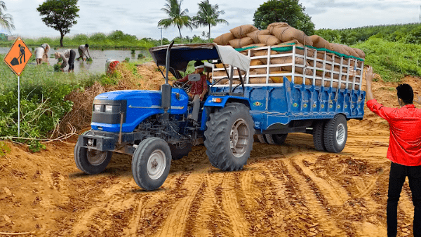 拖拉机手推车越野游戏(tractor trolly offroad)截图4