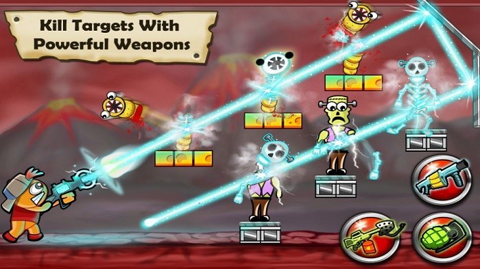 弹跳射击打僵尸游戏(bloody monsters)截图3