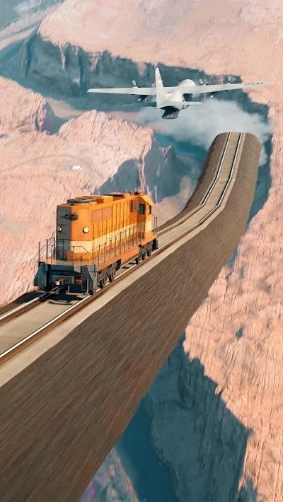 火车坡道跳跃官方版(train ramp jumping)截图4