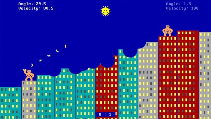 复古大猩猩火炮游戏(retro gorilla artillery game)截图2