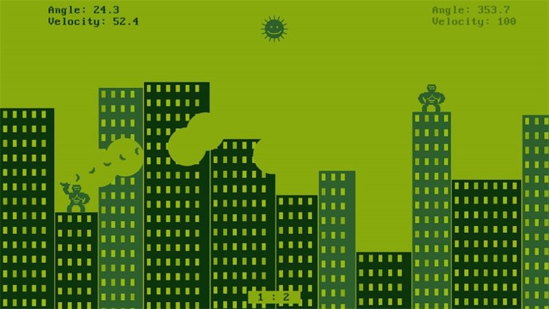 复古大猩猩火炮游戏(retro gorilla artillery game)截图4