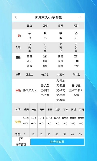 玄真六爻排盘app截图3