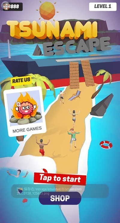 海啸逃生游戏3d版(tsunami escape)截图1
