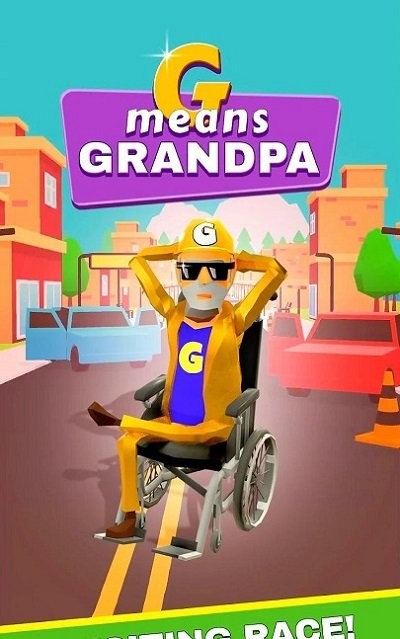 轮椅爷爷冲刺游戏(g means grandpa)截图1