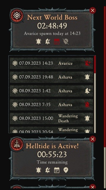 D4 Events Time Tracker官方版截图2