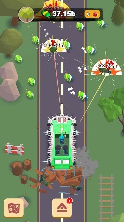 疯狂之路卡车大战僵尸游戏(mad road trucks vs zombies)截图1