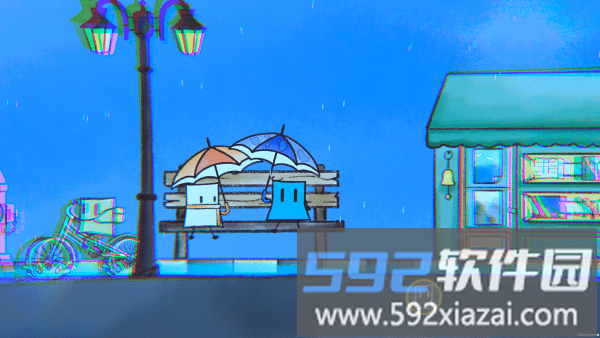 雨中休憩