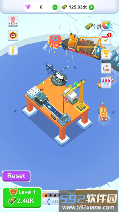 破冰船钓鱼游戏截图2