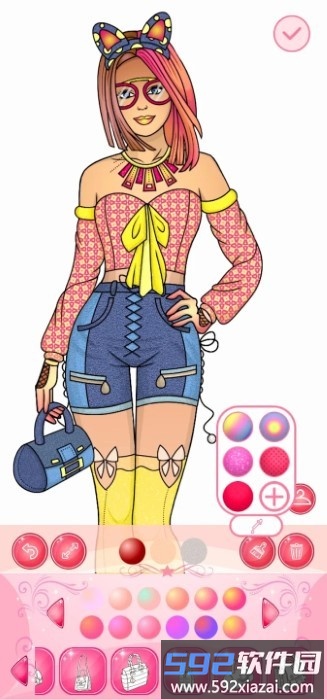 女孩装扮和涂色书游戏截图3