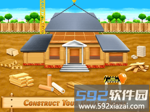 工程车辆建造房屋和洗车游戏截图3
