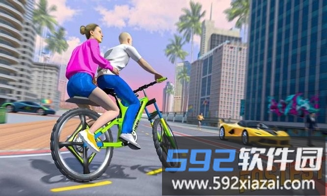自行车乘客模拟器最新版(BMX Bicycle Taxi Driving City Passenger Simulator)截图2