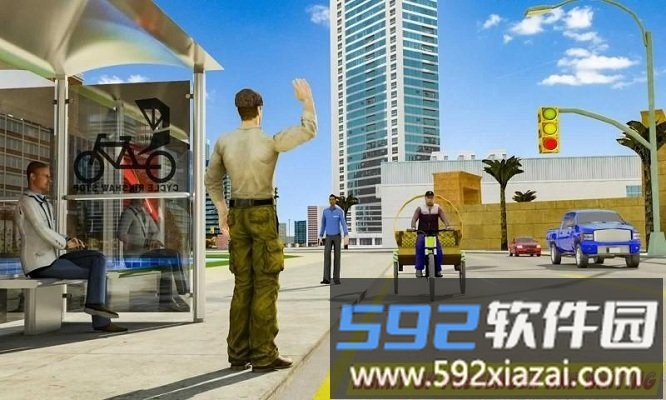 自行车乘客模拟器最新版(BMX Bicycle Taxi Driving City Passenger Simulator)截图4