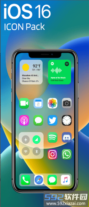 安卓仿ios16主题桌面(ios icons)截图2