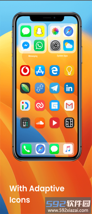 安卓仿ios16主题桌面(ios icons)截图3