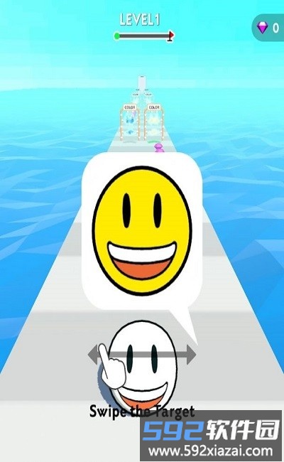 表情球跑酷游戏(emoji ball run)截图1