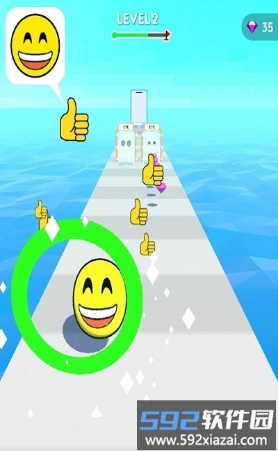 表情球跑酷游戏(emoji ball run)截图2