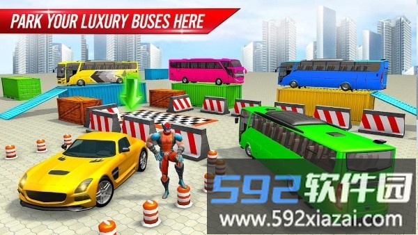 超级英雄巴士停车场游戏(super hero bus parking)截图1