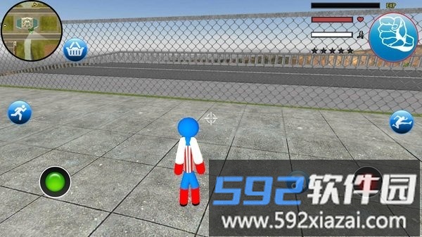 火柴人队长绳索英雄游戏截图2