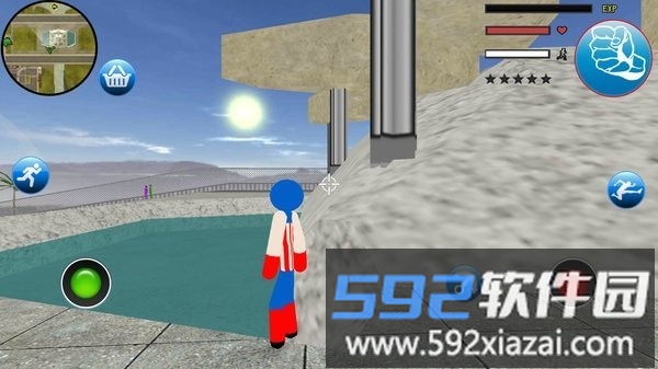 火柴人队长绳索英雄游戏截图3