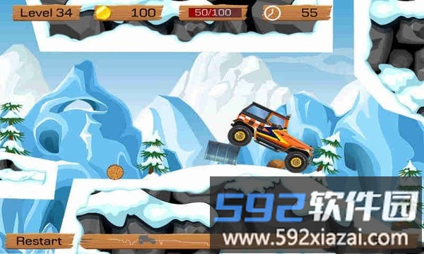 雪地越野车游戏(snow off road)截图1