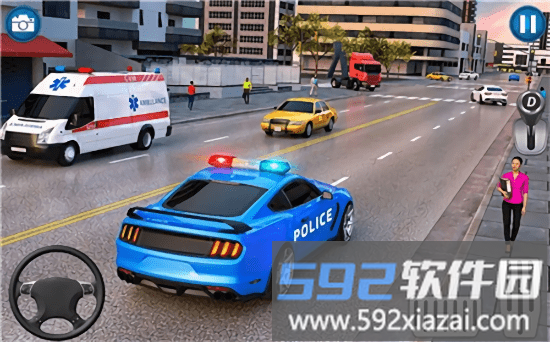 极限停车大师游戏(police car driving school)截图1