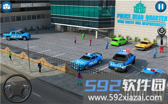 极限停车大师游戏(police car driving school)截图4