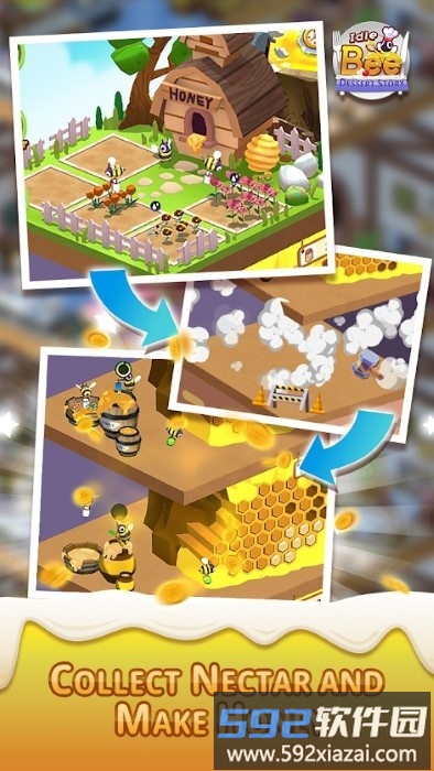 空闲蜜蜂甜点故事游戏(idle bee dessert story)截图2