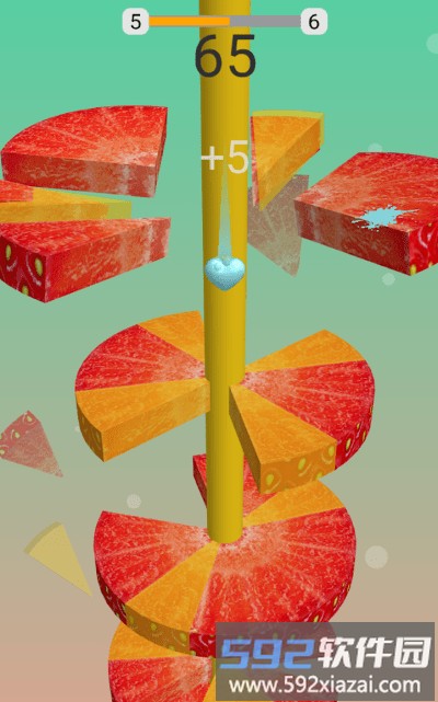 螺旋水果秋天游戏(helix fruits fall)截图1