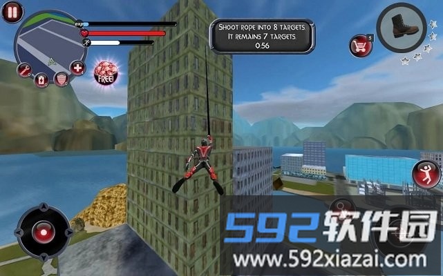 蜘蛛侠英雄之城市战争最新版(rope hero)截图1