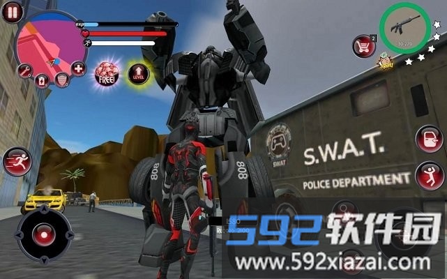 蜘蛛侠英雄之城市战争最新版(rope hero)截图3