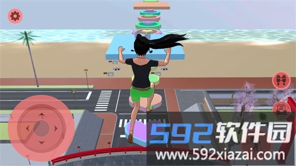 樱花校园逃离三枝跑酷游戏截图1