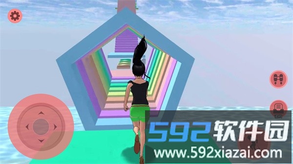 樱花校园逃离三枝跑酷游戏截图2