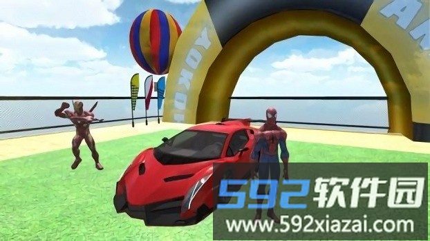 超级英雄巨型坡道游戏截图4