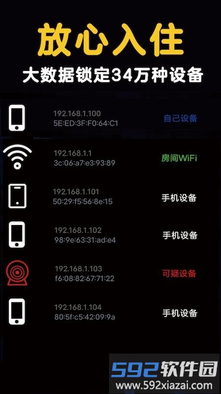 网络摄像头扫描器app(又名酒店安全宝)截图1