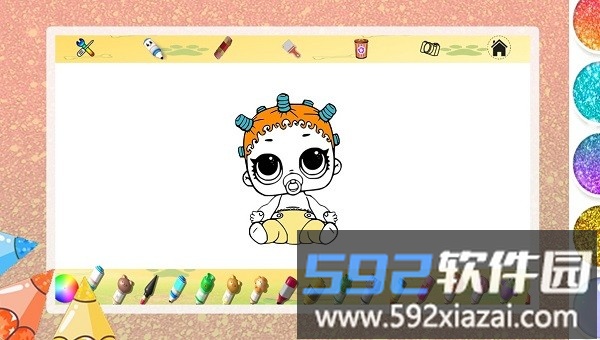 棒棒糖娃娃涂色小游戏(b21 coloring art)截图2