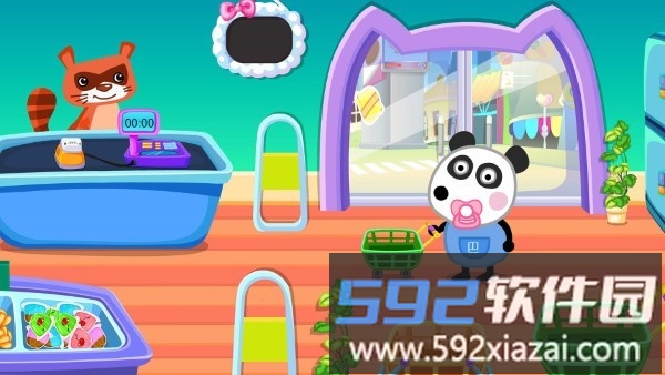 熊猫宝宝逛超市游戏截图3