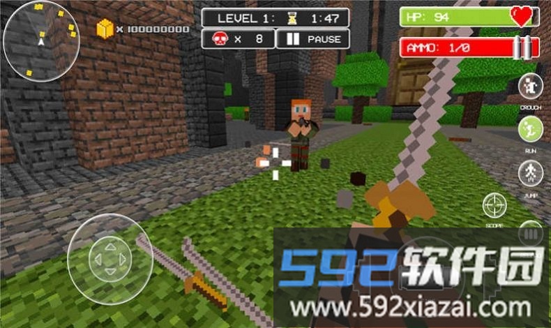 方块巨人战争中文版(Titan Attack on Block Kingdom)截图1