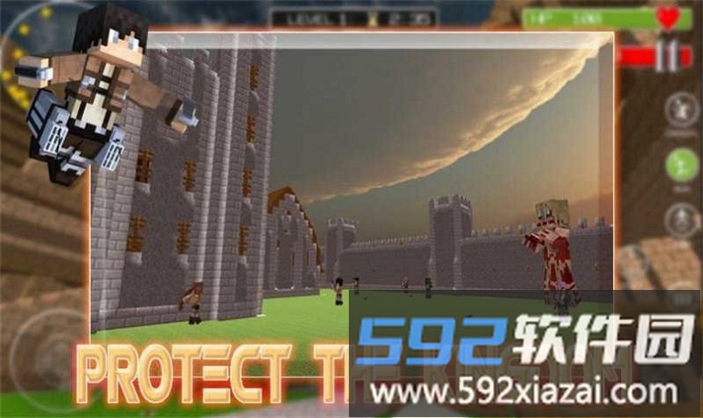 方块巨人战争中文版(Titan Attack on Block Kingdom)截图4
