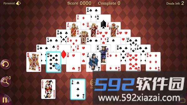金字塔纸牌游戏(也叫金字塔接龙)截图2