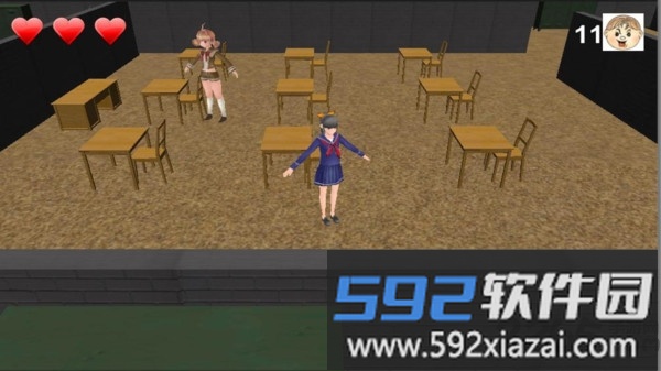 高中女生校园大战3中文版截图1