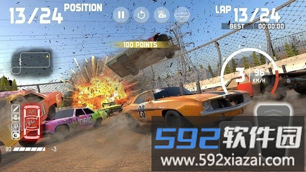 德比汽车破坏模拟器游戏(demolition derby car game)截图4