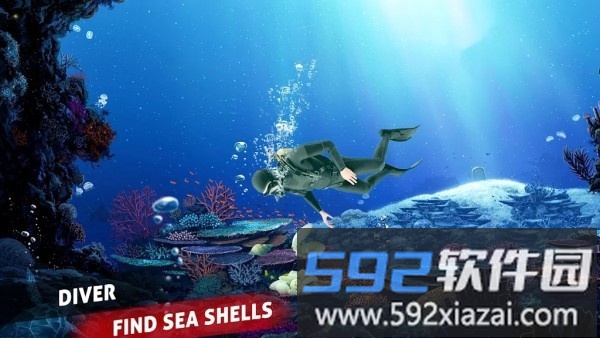 水肺潜水员游泳宝藏游戏截图2
