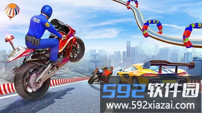 警察特技驾驶游戏(police bike stunks)截图4