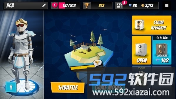 1v1战斗建造战斗模拟游戏截图1