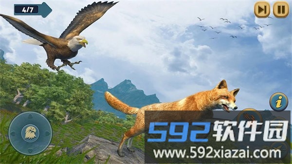 鹰模拟器游戏(Flying Bird Eagle Simulator 3D)截图2
